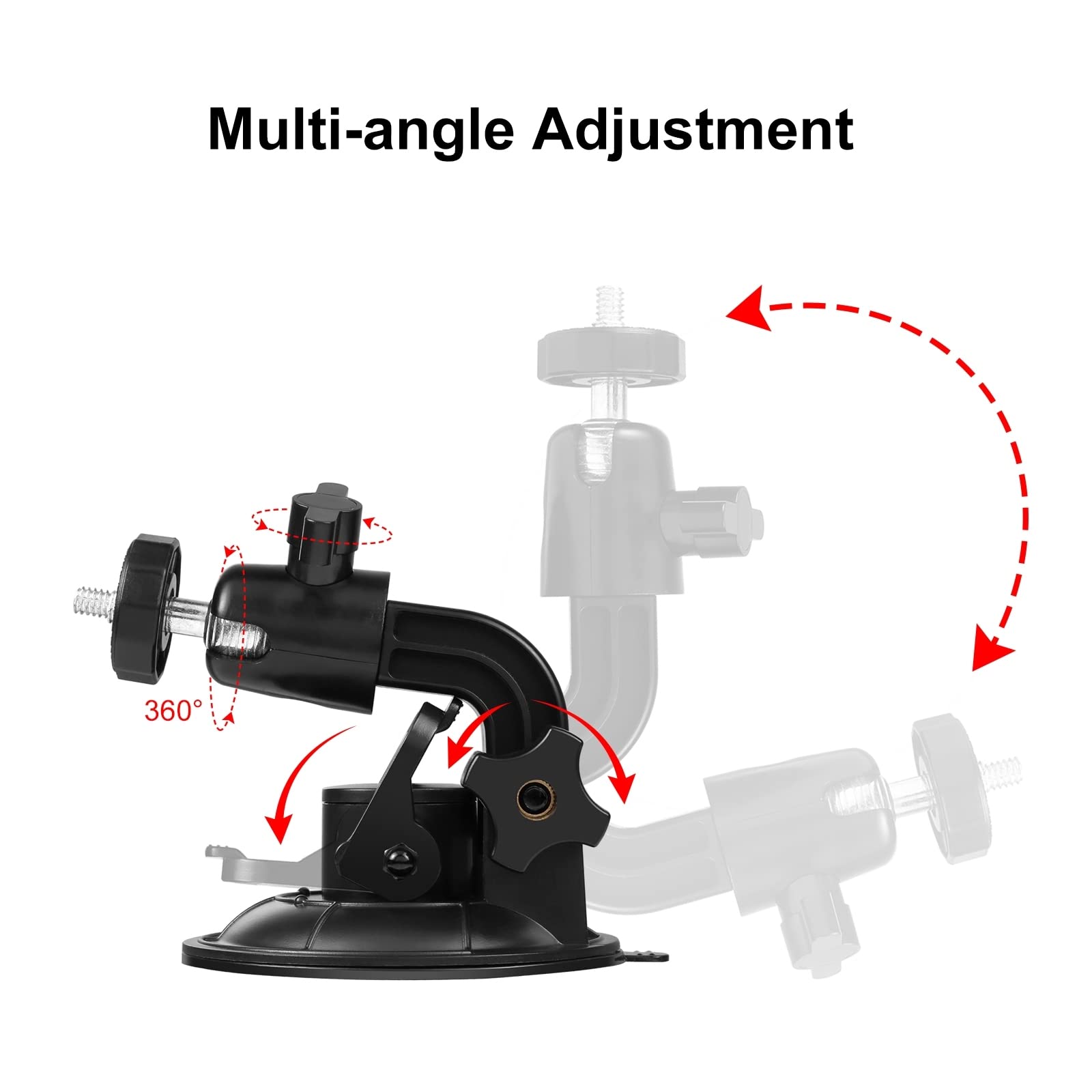 Puluz Car Suction Cup Mount For Gopro/Insta 360/Dji Osmo Action Camera Vehicle Window & Windshield Mount Holder Camera Mount Wit