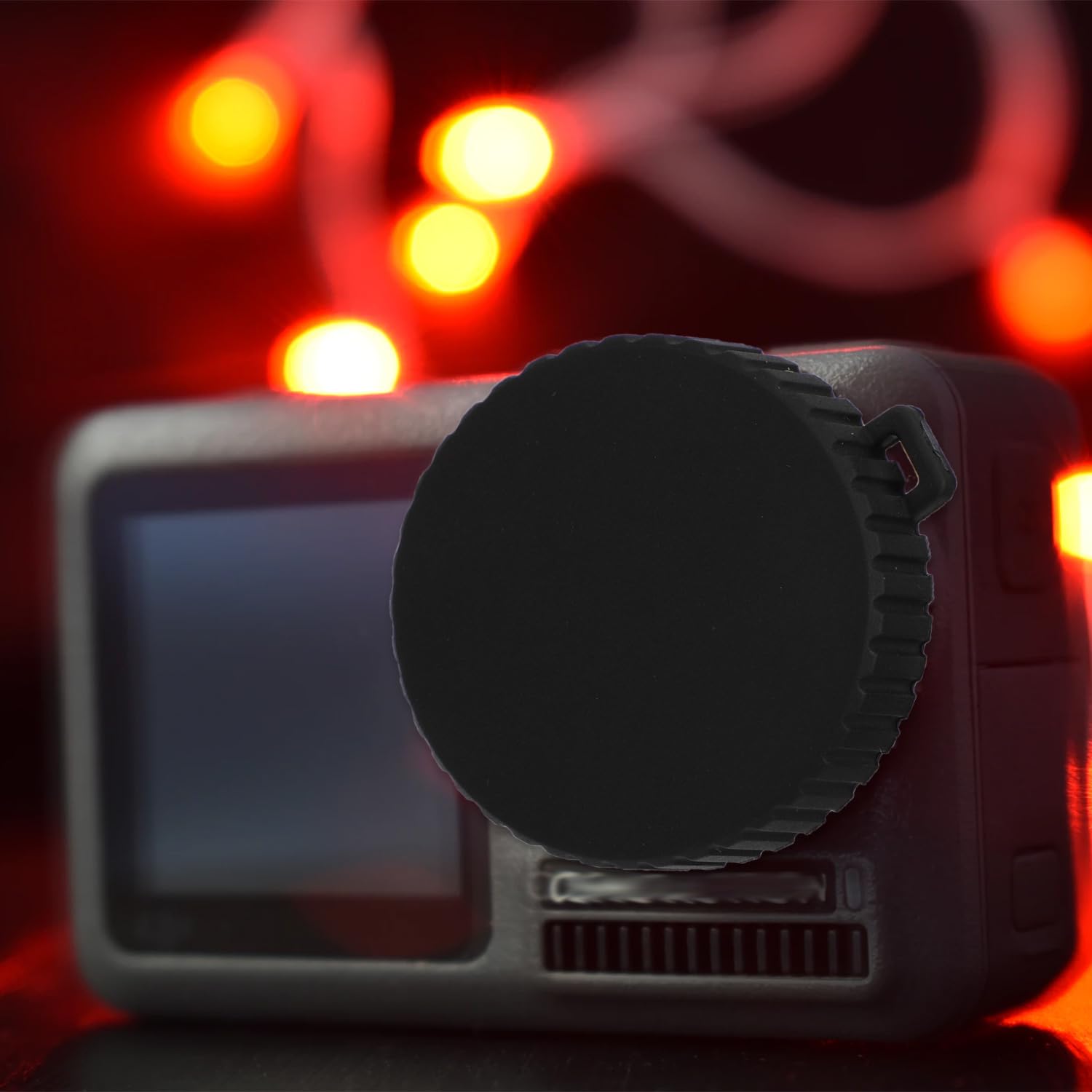 2Pcs Lens Cap For Osmo Action 4 And Action 3, Black Lens Protector Flexible Lens Cover Protective Accessories Compatible With Os