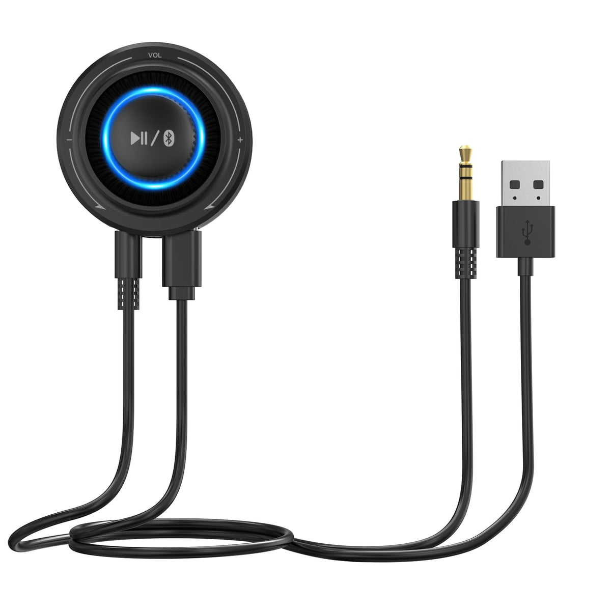 Bluetooth Car Kit Aux Receiver, Portable 3.5Mm Aux Bluetooth Car System For Car Radio Bluetooth 5.2 Wireless Audio Receiver For