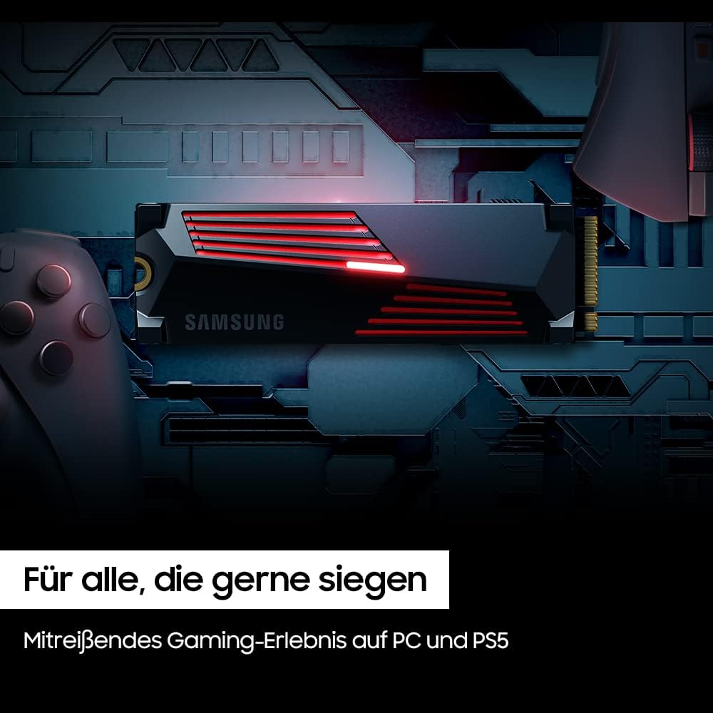 Samsung 990 Pro Mz V9P1T0Cw Disque Ssd Interne Avec Dissipateur Nvme M.2 Pcie 4.0, 1 To