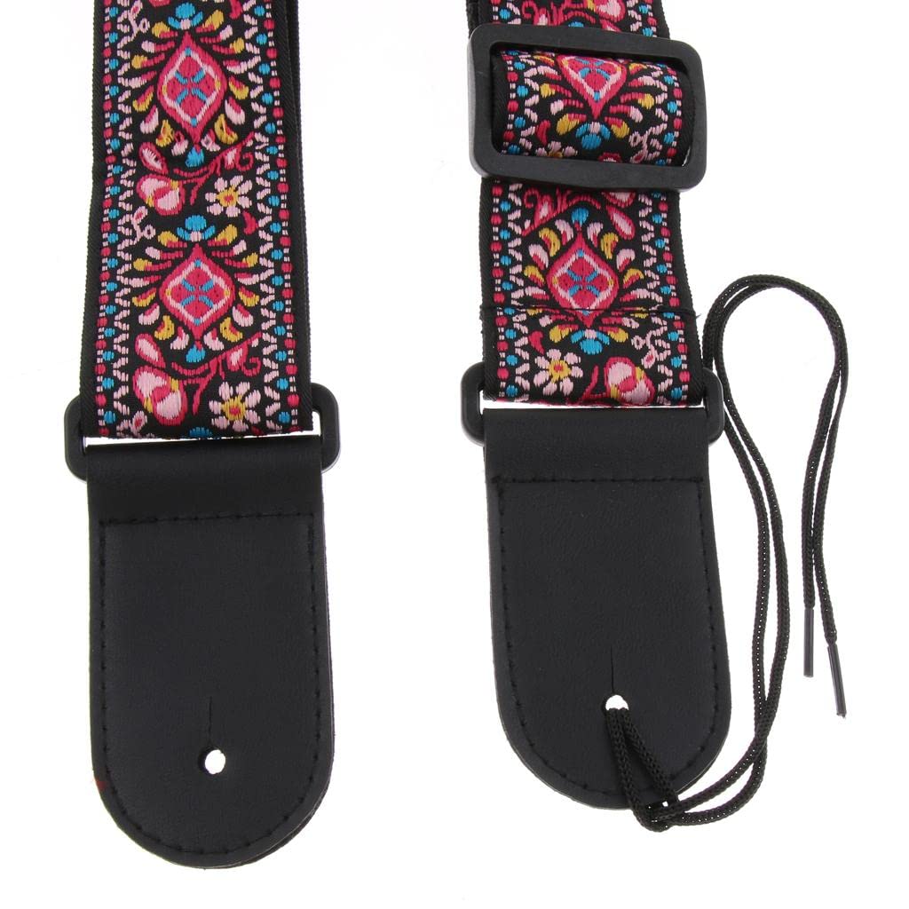 MYADDICTION Adjustable Guitar Strap with Pick Holder for Acoustic Electric Guitar Bass 1