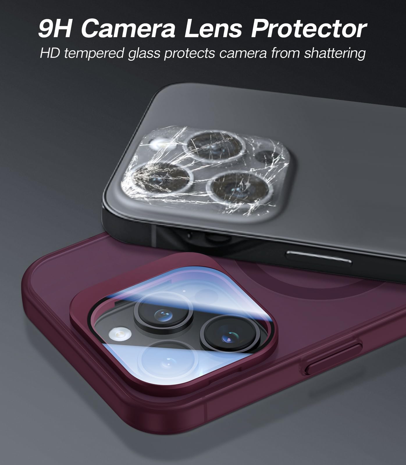 Vofata For Iphone 14 Pro Max Case With Metal Camera Stand [Built In 9H Camera Lens Protector][Compatible With Magsafe] Military