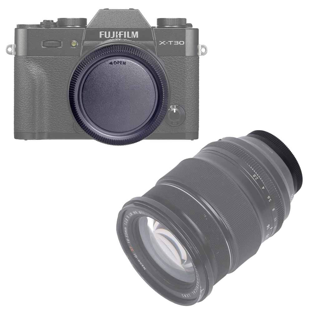 Fuji X Front Body Cap & Rear Lens Cap Cover For Fujifilm X T5 X T4 X T3 X T1 X T2 X S10 X T30 X T20 X T10 X H2 X H2S X H1 X T200