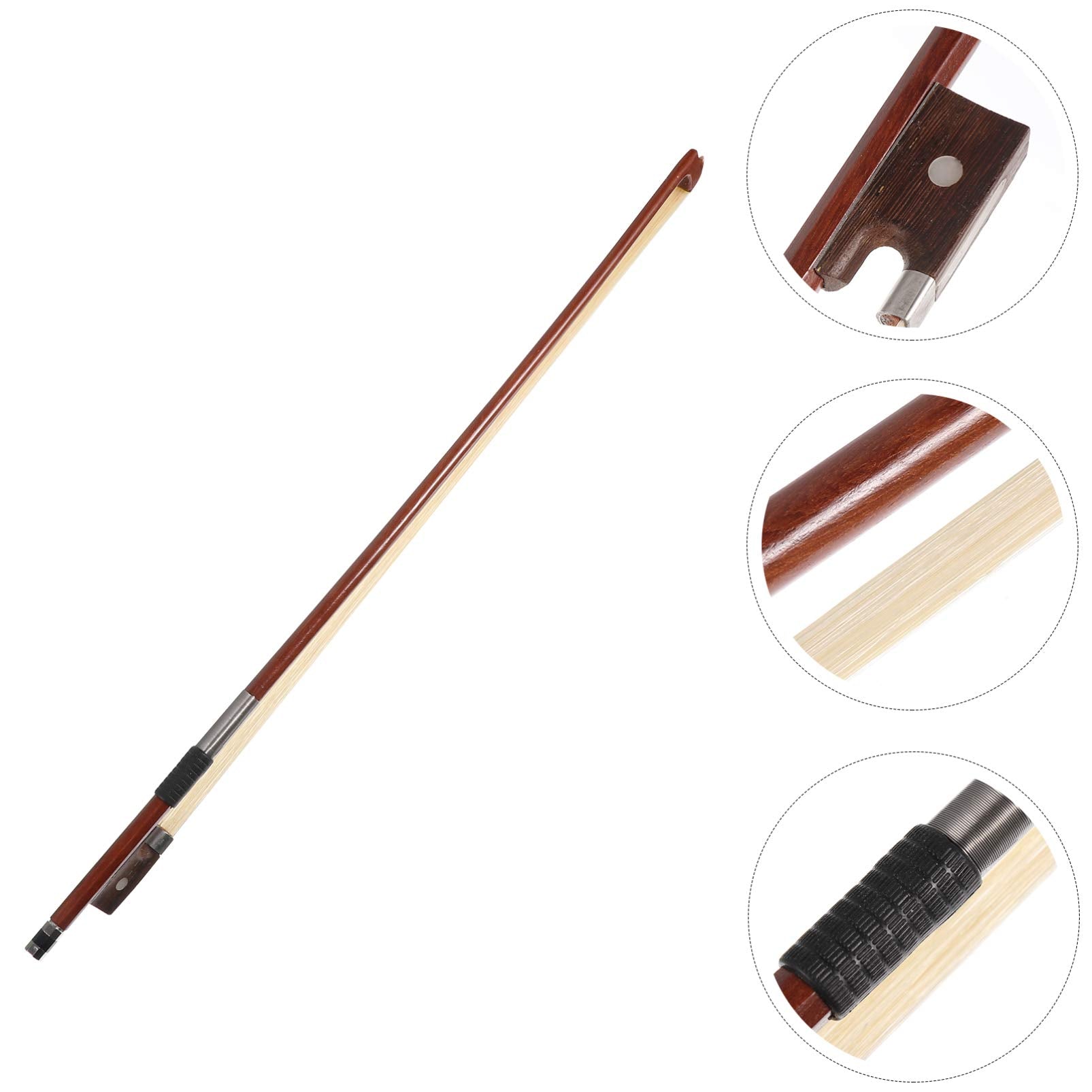 Vaguelly 1/8 Violin Bow With Horse Hair Light Weight Student Practice Violin Bow(Random Color)