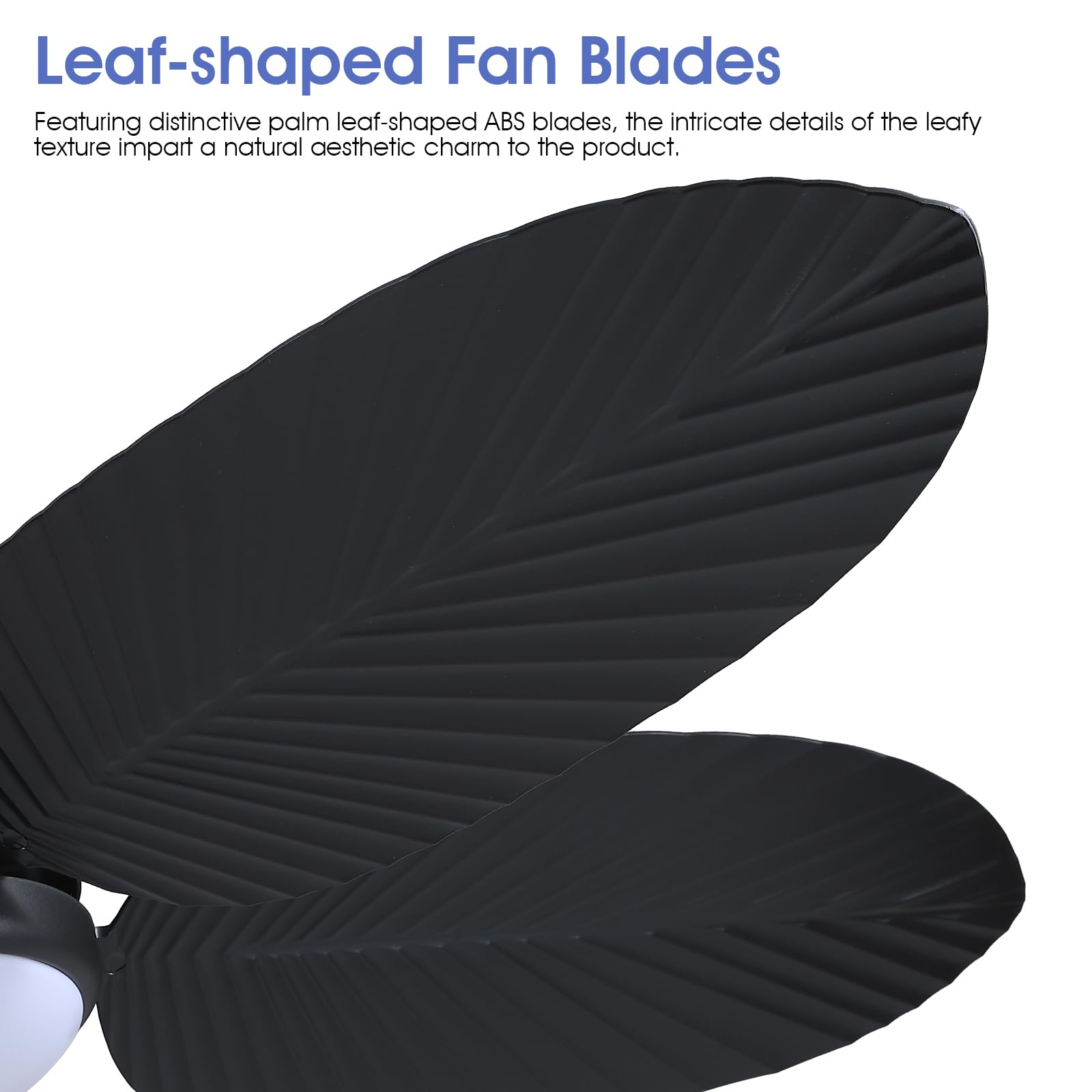 Kviflon Ceiling Fans With Lights And Remote/App Control, 45 Inch Low Profile Tropical Ceiling Fan For Living Room Bedroom, Outdo