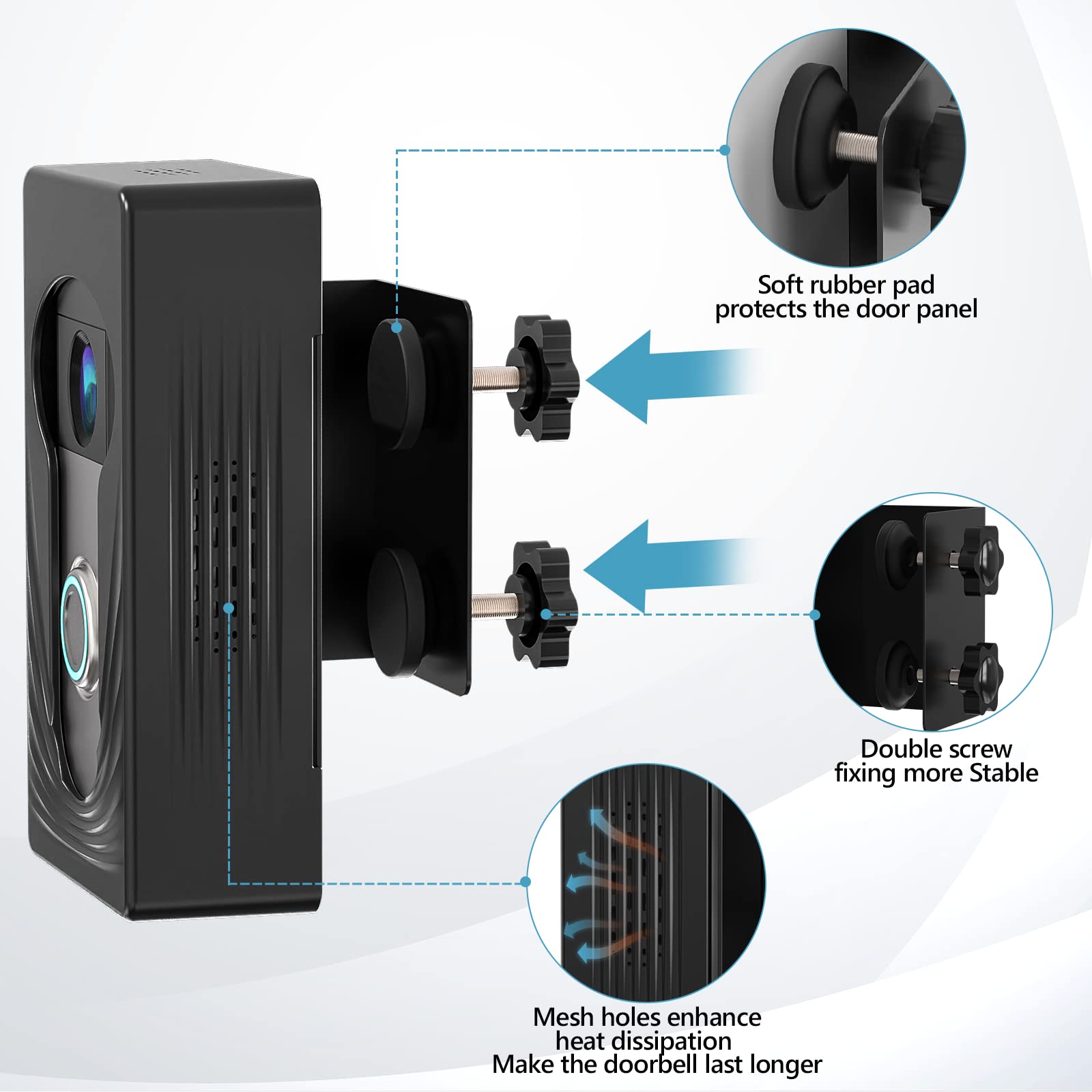 Trushome Doorbell Mount For Ring/Blink/Arlo/Eufy Wireless Video Doorbell, Compatible With Ring Doorbell 4/3/3Plus/2/1/2020, No D