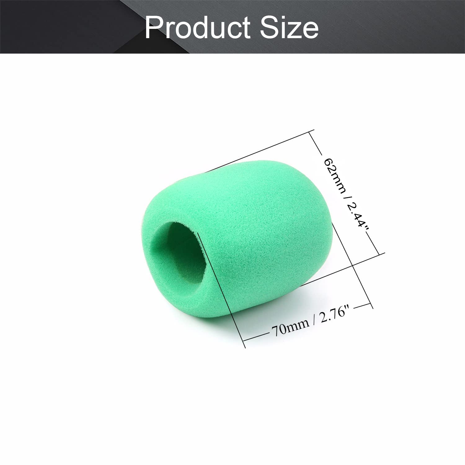 Fielect 5Pcs Microphone Covers Foam Mic Cover Handheld Microphone Windscreen Shield Protection Mic Foam Filter Green For Ktv Broadcasting