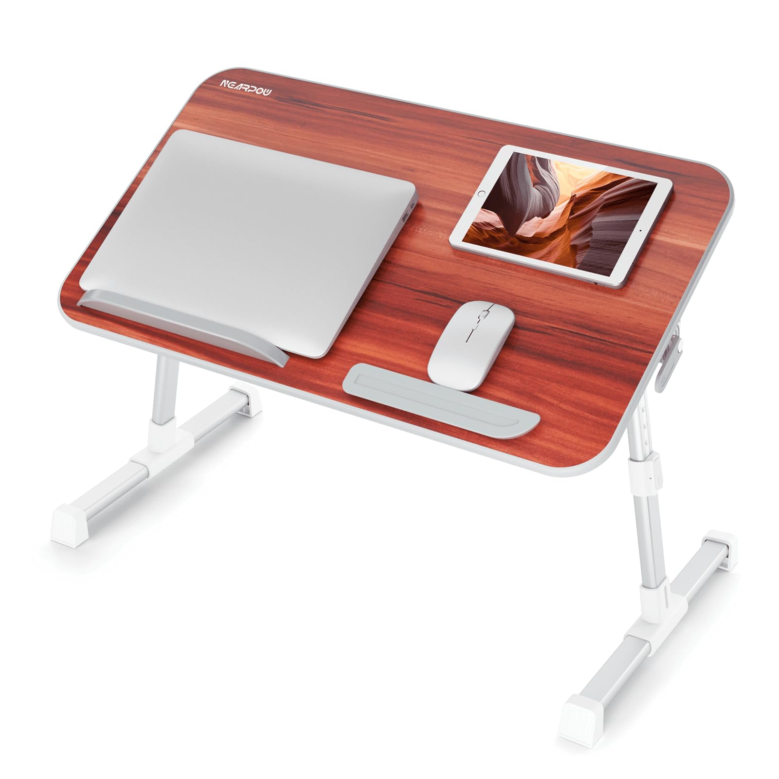 Laptop Bed Table, Nearpow Adjustable Laptop Bed Tray For Computer And Laptop Bed Stand, Laptop Desk For Bed, Lap Desk For Adults