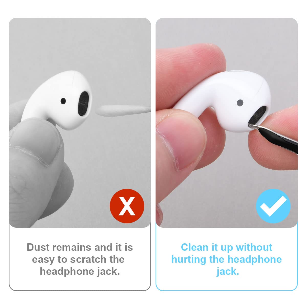 Aomig Airpod Cleaner Kit, 3 In 1 Earbuds Cleaning Kit,Phone Cleaner Kit With Soft Brush For Wireless Earphones Bluetooth Headpho