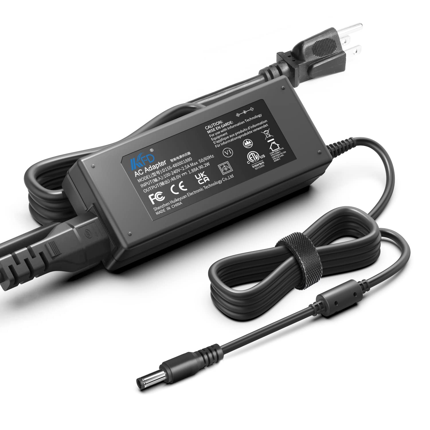 Kfd 48V Ac Dc Adapter Compatible With Hoioto Ads 110Dl 52 1 480072G 480096G Ads 110Dl 52 1480072G Ads 110Dl 52 1480096G Dahua Nvr Shenzhen Honor 48.0V 1.88A Power Supply Cord Charger Us Plug Cable