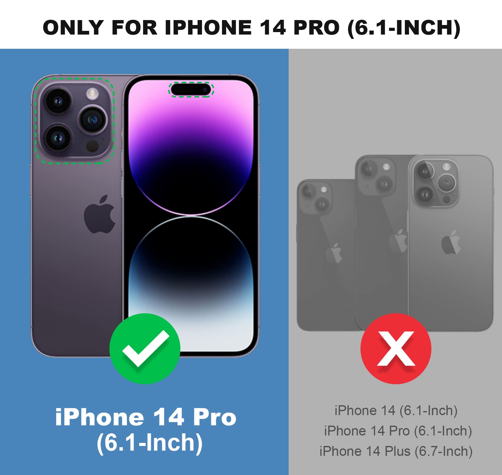 Shields Up iPhone 14 Pro Minimalist Wallet Case with Card Holder Slim TPU Shockproof Cover Clear 6.1 inch