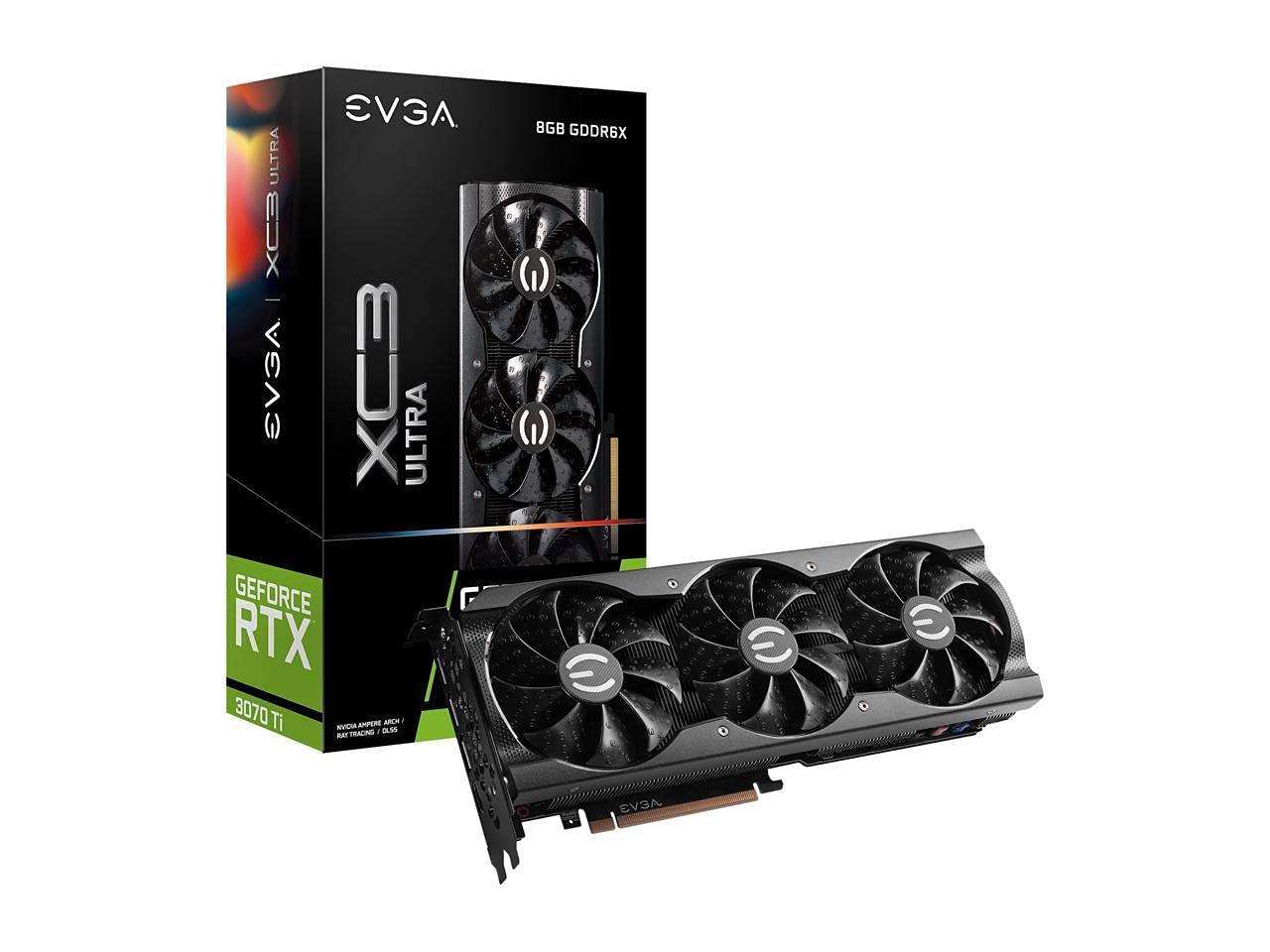 Evga Geforce Rtx 3070 Ti Xc3 Ultra Gaming, 08G P5 3785 Kl, 8Gb Gddr6X, Icx3 Cooling, Argb Led, Metal Backplate