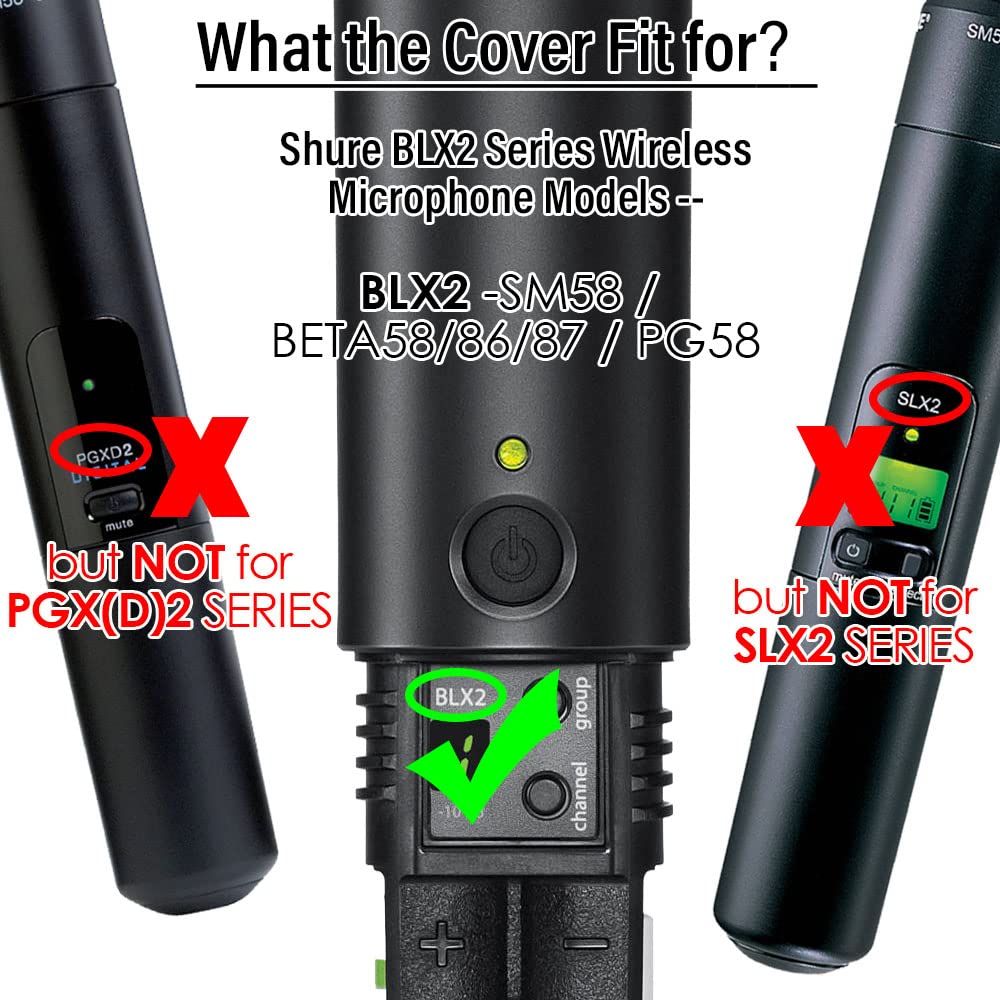 Glossy Battery Cover Compatible With Blx2 / Blx288   Sm58 / Beta 58 /Beta 87 Wireless Microphone Housing Body Cap/Cup Replacemen