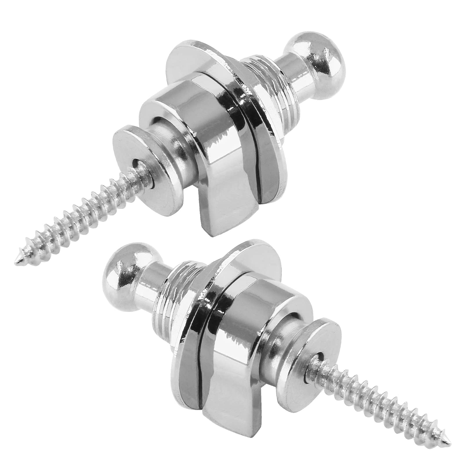 Lifcratms 4Pcs Guitar Strap Locks, Metal Heavy Duty Guitar Straplocks Replacement, Buttons Quick Release Security Retainer Syste