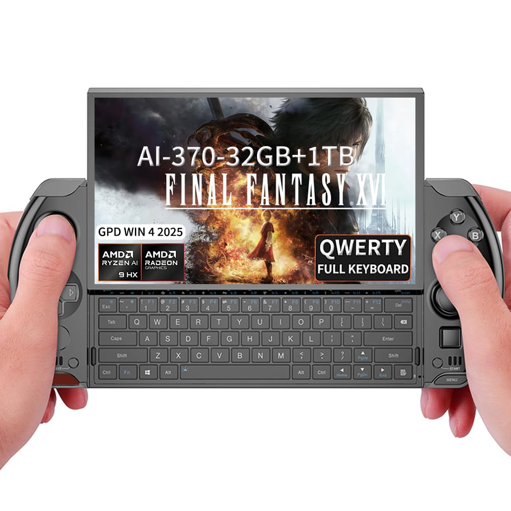 GPD Win 4 2025 [AMD AI 370-32GB+1TB] 6 Inches Mini Handheld Win 11 PC Game Console Gameplayer 1920X1080 Touchscreen Laptop Table