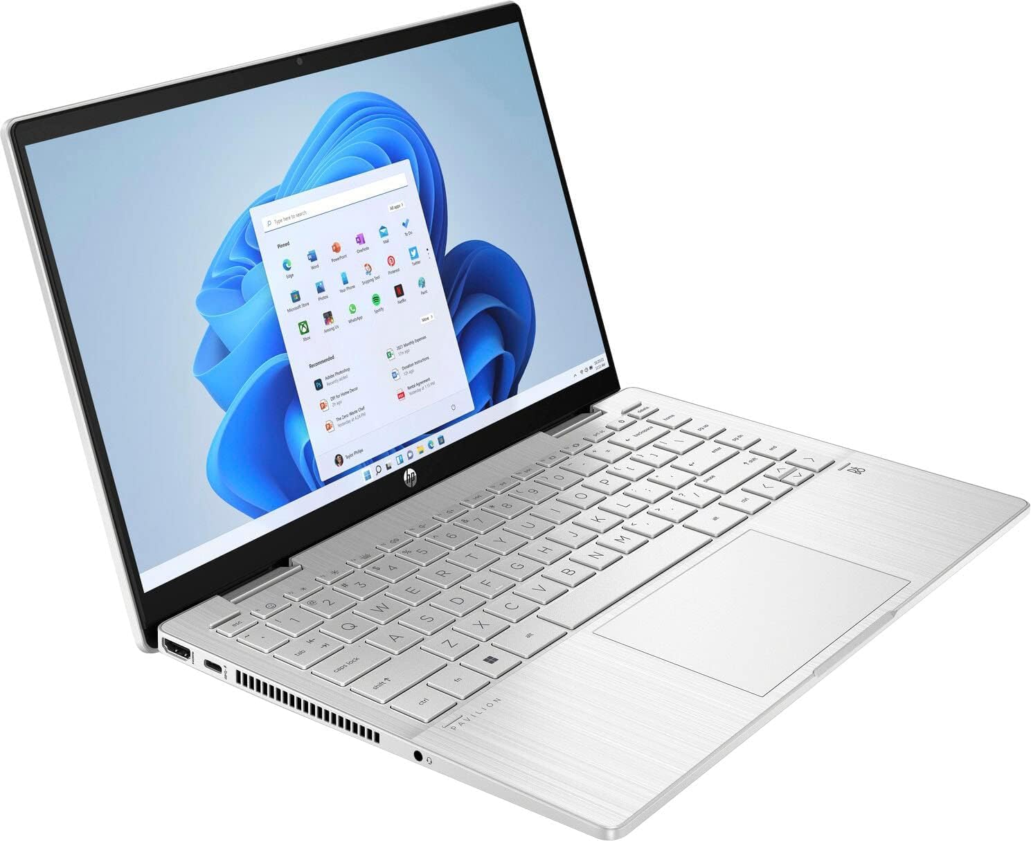 2022 HP Pavilion x360 2 in 1 14in Touchscreen Laptop, 12th Gen Intel 10 Core i5 1235U, Iris Xe Graphics, 8GB DDR4 RAM, 512GB PCIE SSD, Fingerprint, Backlit KB, Stylus Pen, Win 11 Home, Silver