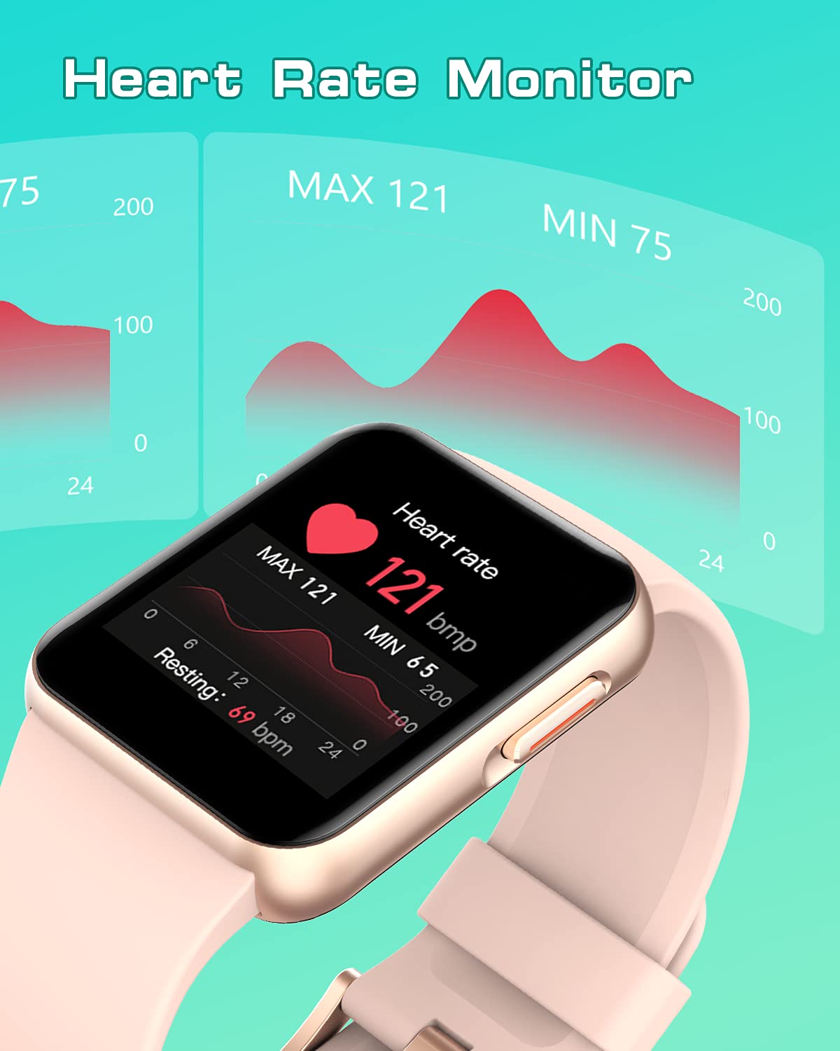 Grv Smart Watch For Men Women, Smartwatch For Ios And Android Phones Personalized Watch Faces Ip68 Waterproof, Fitness Tracker W