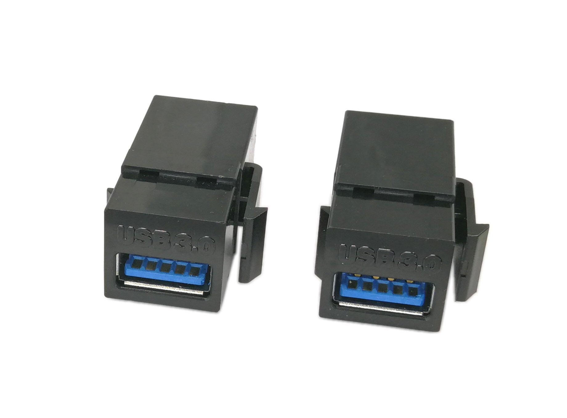 Usb 3.0 Keystone Jack Inserts, Zdycgtime (2-Pack) Usb 3.0 Adapters Female To Female Connector For Wall Plate Outlet Panel(Black