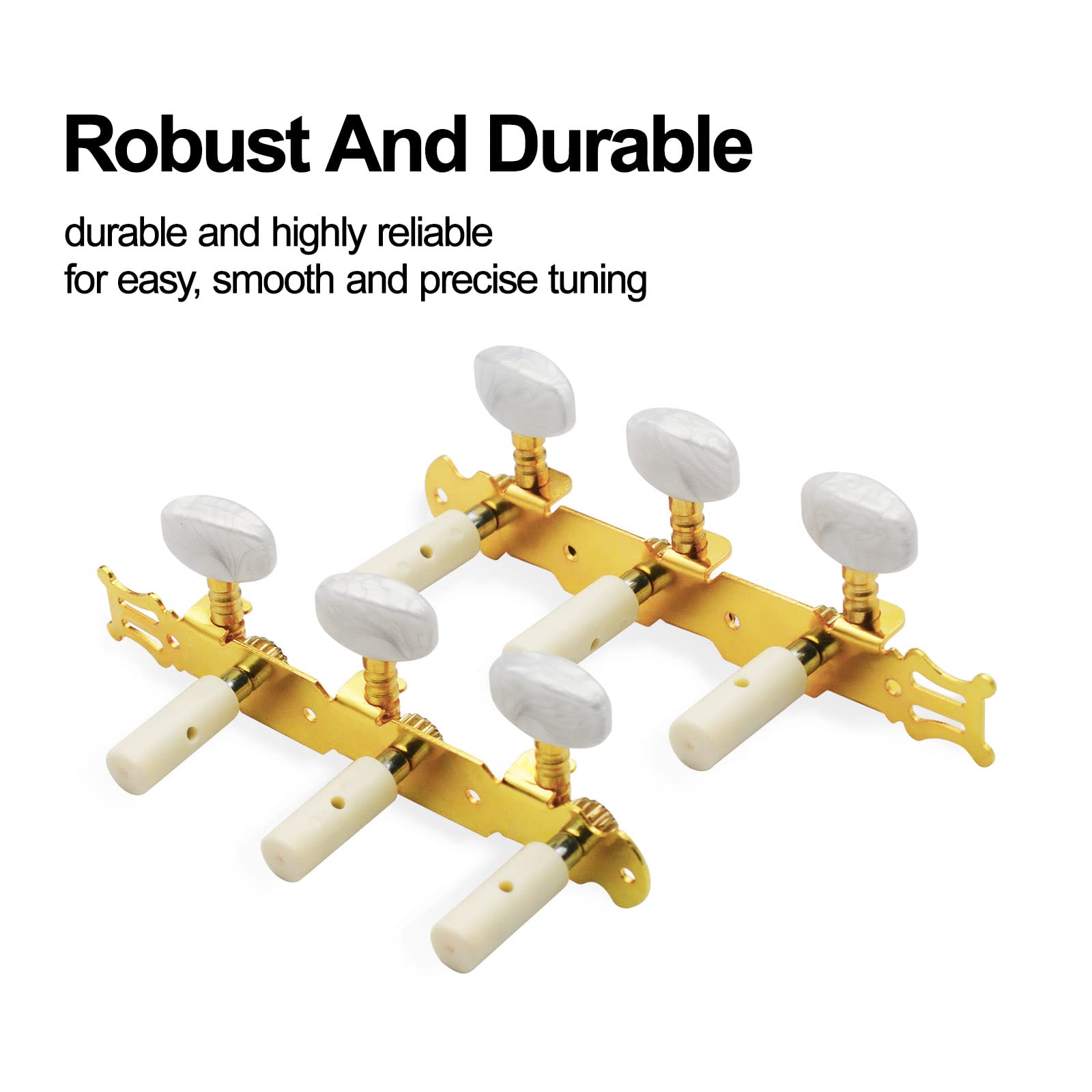 Saphue A Set Of 1R1L Gold Classical Guitar Tuning Pegs Keys Tuners Machine Heads