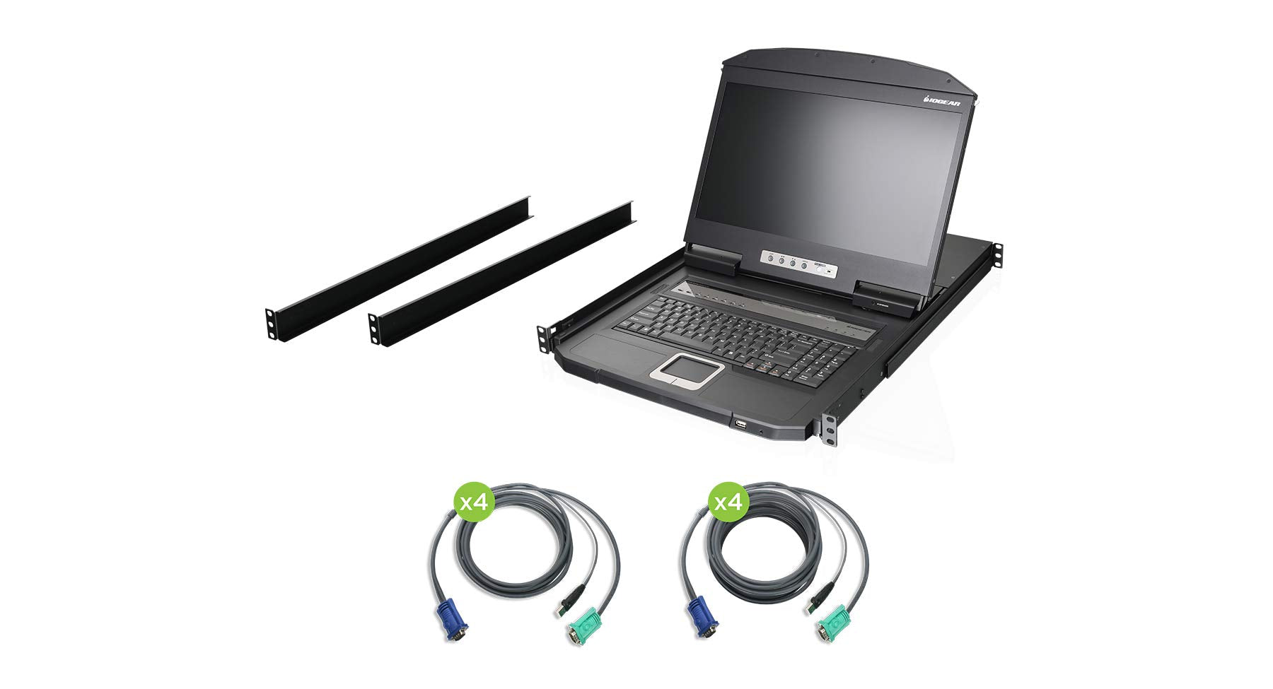 IOGEAR 8-Port 18.5 Widescreen Short Depth LCD KVM Switch