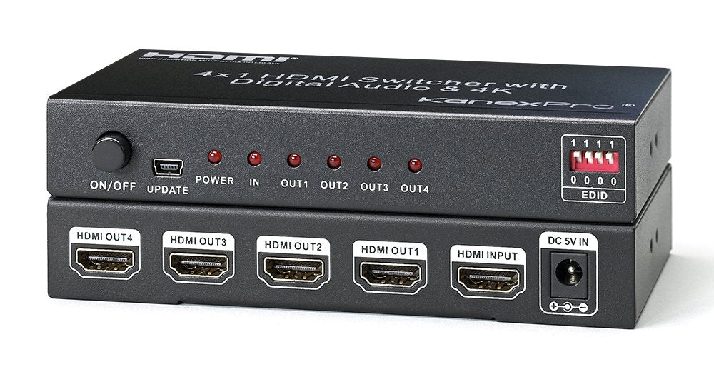Kanex Pro SP-HD1X44K 4K HDMI 4-Port Splitter BLACK