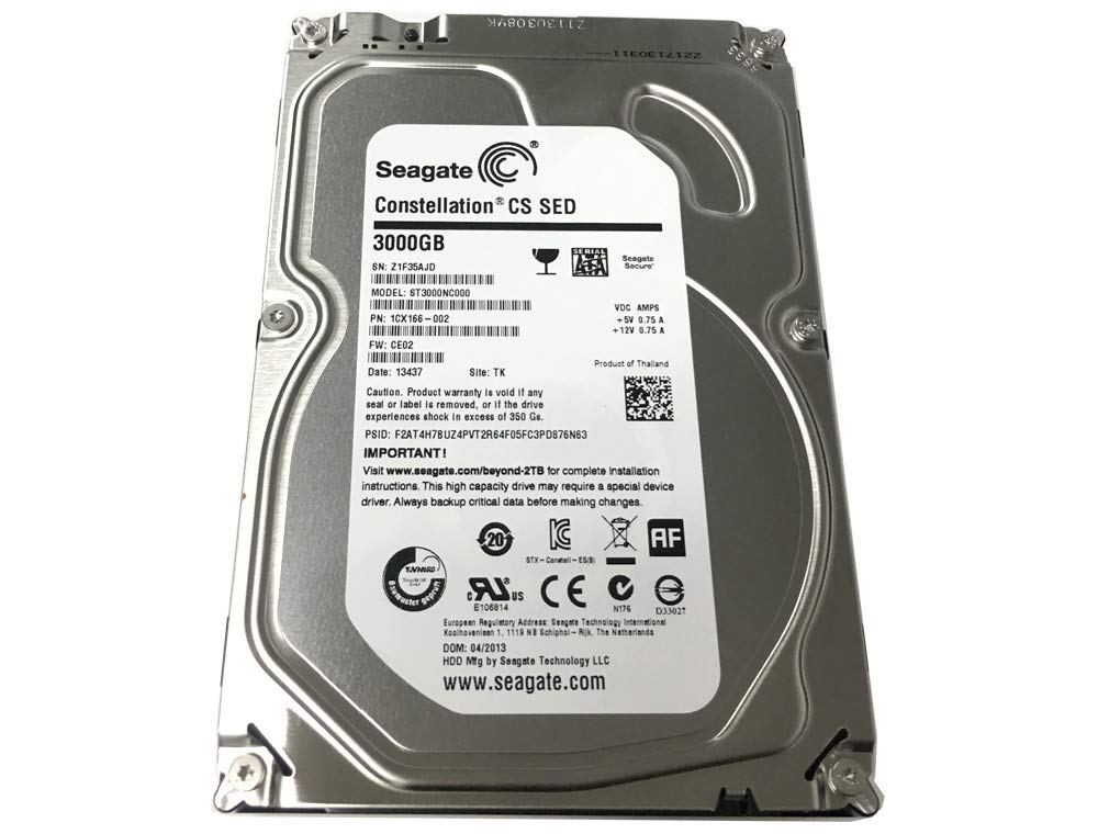 Seagate Enterprise Value HDD   Cloud Storage   3 TB 7200RPM 6Gb/s 64 MB Cache 3.5 Inch Internal Bare Drive (ST3000NC000)