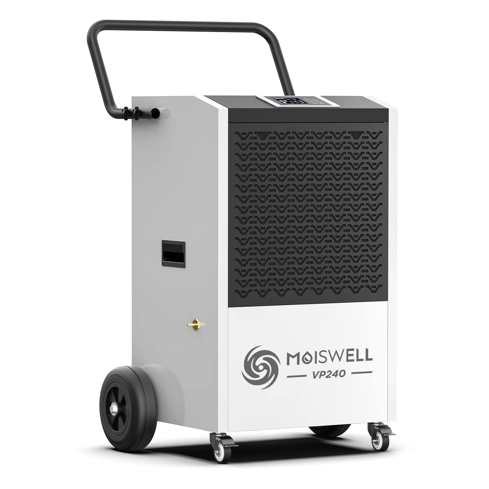 Moiswell 240 Pints Commercial Dehumidifier With Pump And Drain Hose For Basements And Large Spaces Up To 8,500 Sq Ft, 5 Years Wa