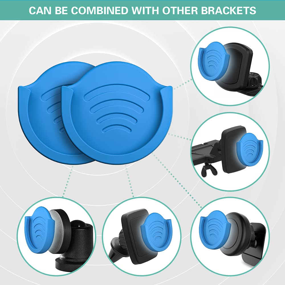 Pop-Tech Phone Grip For Socket Holder, 2 Pack Silicone Car Phone Mount Adhesive For Collapsible Grip & Stand With 3M Adhesive Re