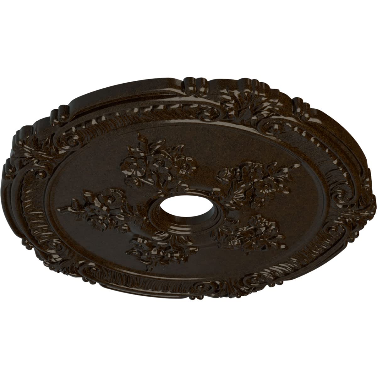 Ekena Millwork Cm26Atbzs Attica With Rose Ceiling Medallion, 26''Od X 3 3/4''Id X 1 1/2''P, Hand Painted Bronze