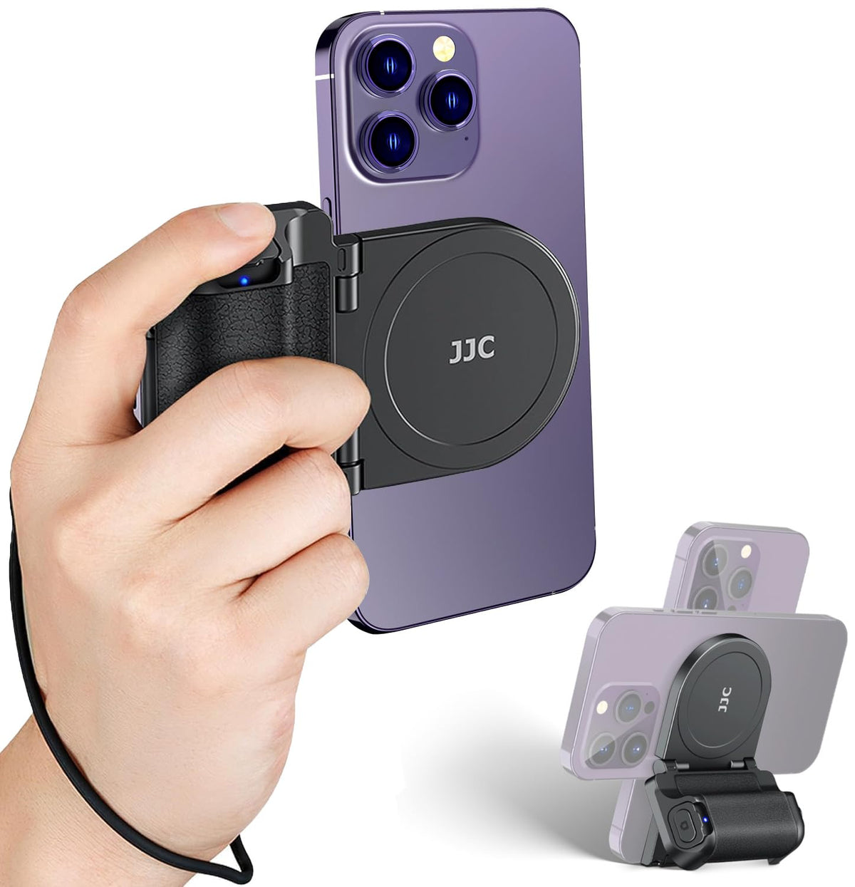 Magnetic Smartphone Shooting Holder Phone Hand Grip Handle Snap On Phone Stand With Tripod Mount & Wireless Shutter Remote For I
