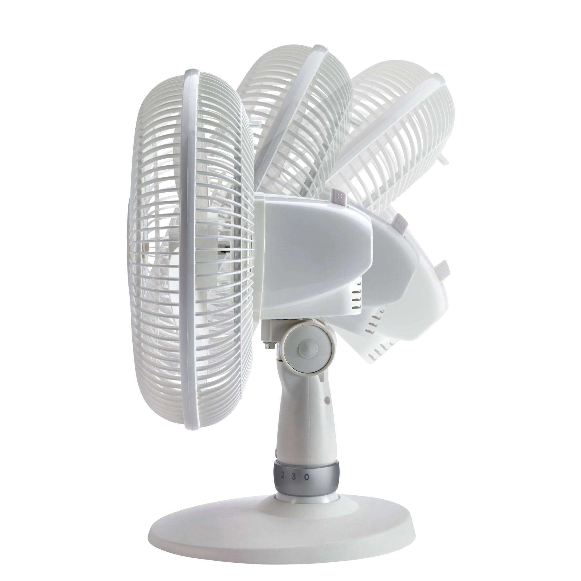 Lasko - D12225 12 Table Fan With Dial On Stand - White (463649), One Size