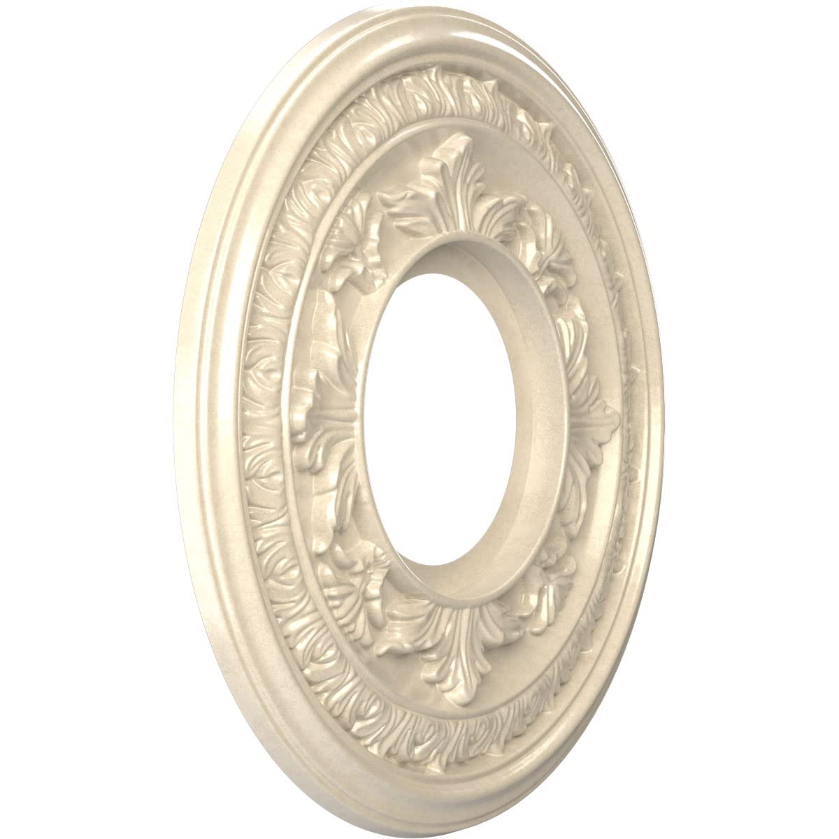 Ekena Millwork Cmp10Baepe Baltimore Thermoformed Pvc Ceiling Medallion (Fits Canopies Up To 4 1/4''), 10''Od X 3 1/2''Id X 3/4''