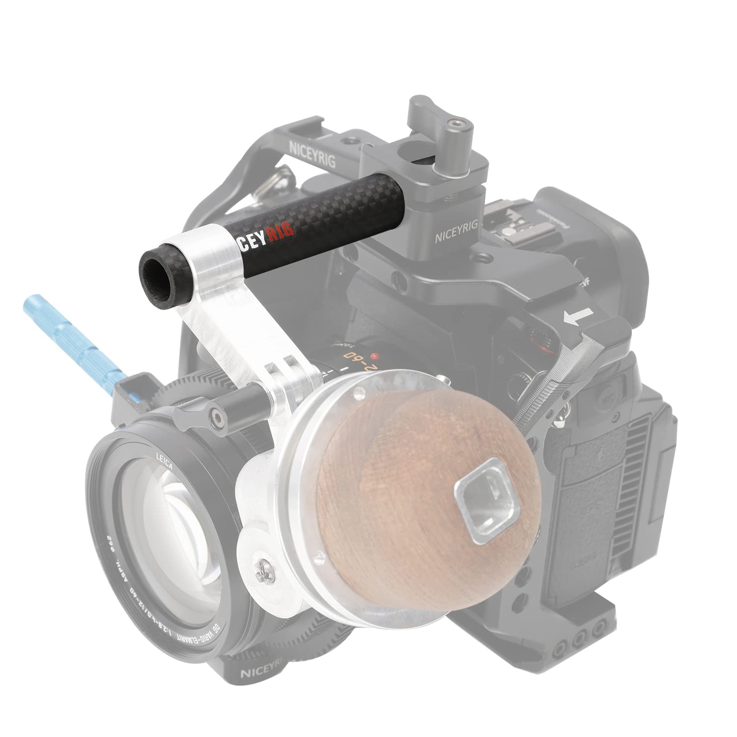 Niceyrig 15Mm Carbon Fiber Rod 4 Short Rod For Camera Cage Rig, Top Handle, 15Mm Rail Block [Pack Of 2] - 554