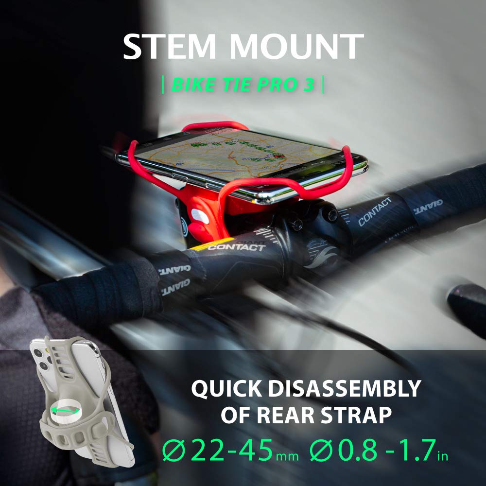 Bone Bike Phone Mount, Universal Bike Phone Holder For Stem, Ultra Light Phone Mount For Bike, Bicycle Phone Mount For Phones 5.