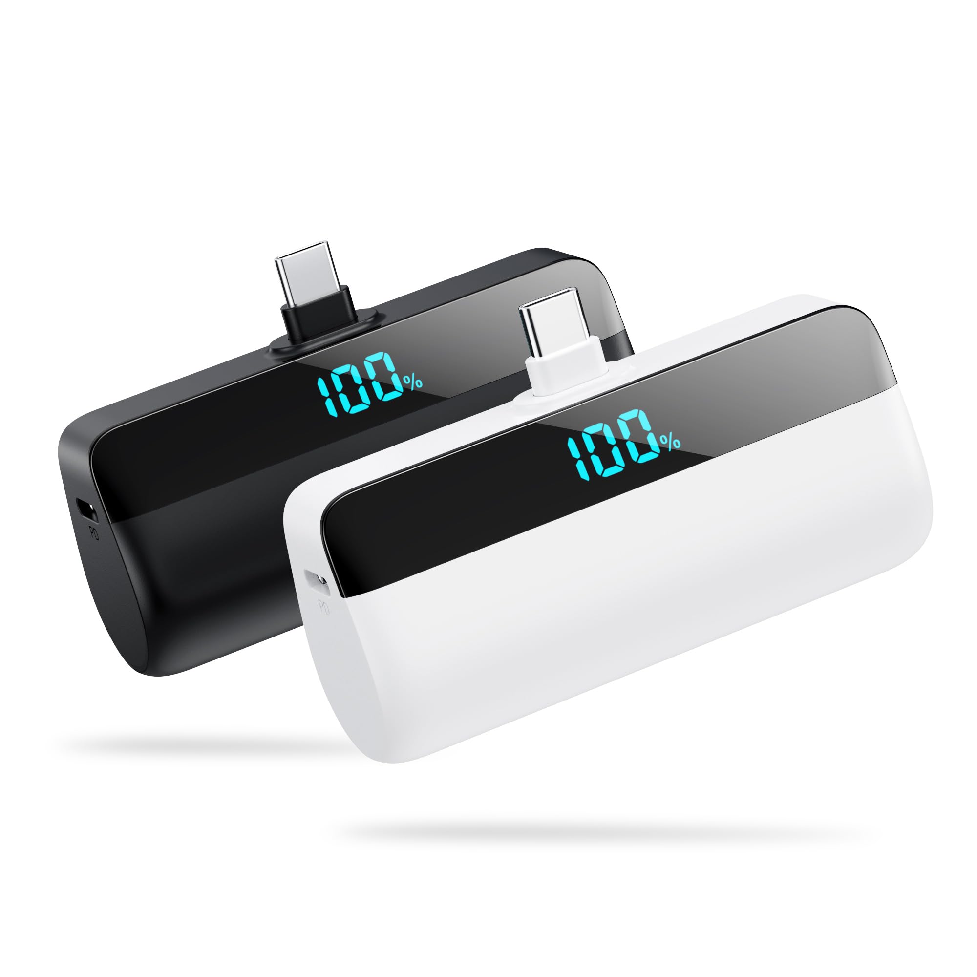 [2-Pack]Mini Portable Charger for iPhone 17/16/15,Upgraded 5500mAh PD Fast Charging USB C Power Bank,Travel Essentials Battery P