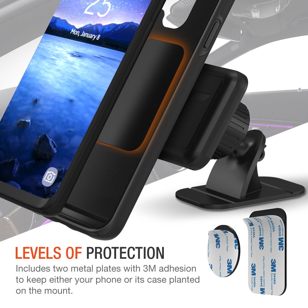 Trianium Magnetic Dash Car Mount Phone Holder Desk Stand Compatible With Iphone, Samsung, Huawei, Nokia, Lg, Moto Smartphone, St