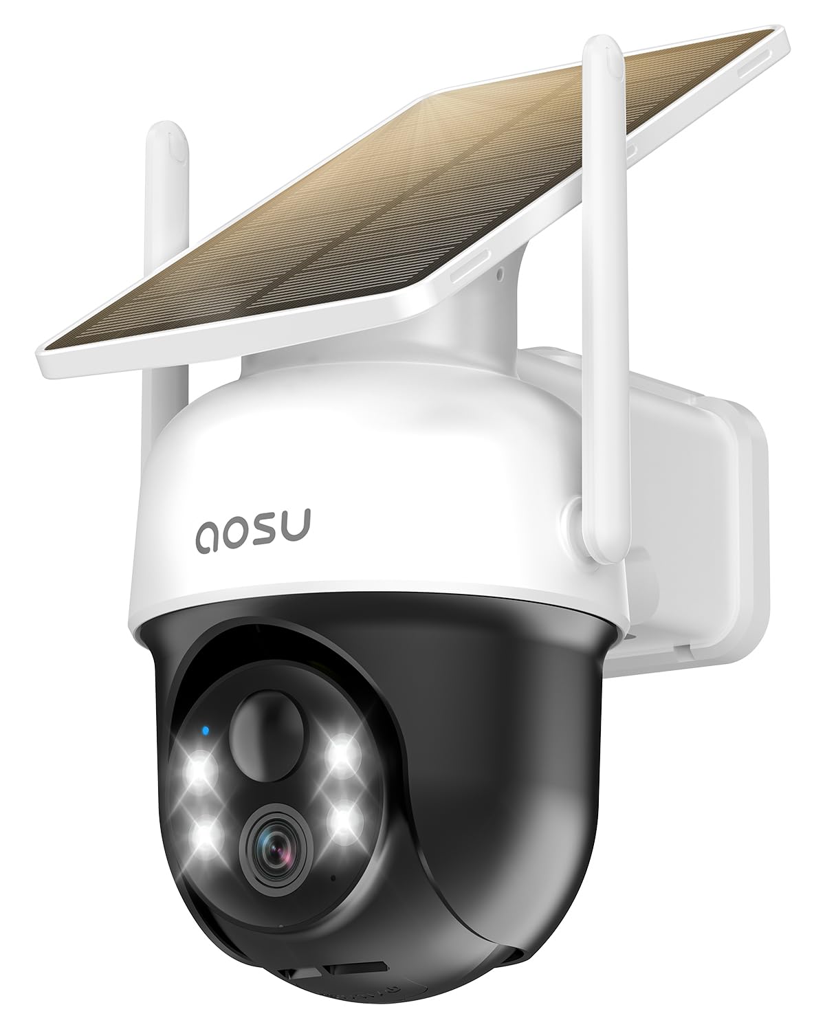 AOSU Solar Camera Security Outdoor - 100% Wire-Free Security Cameras Wireless Outdoor for Home Surveillance with Fixed Solar Pan