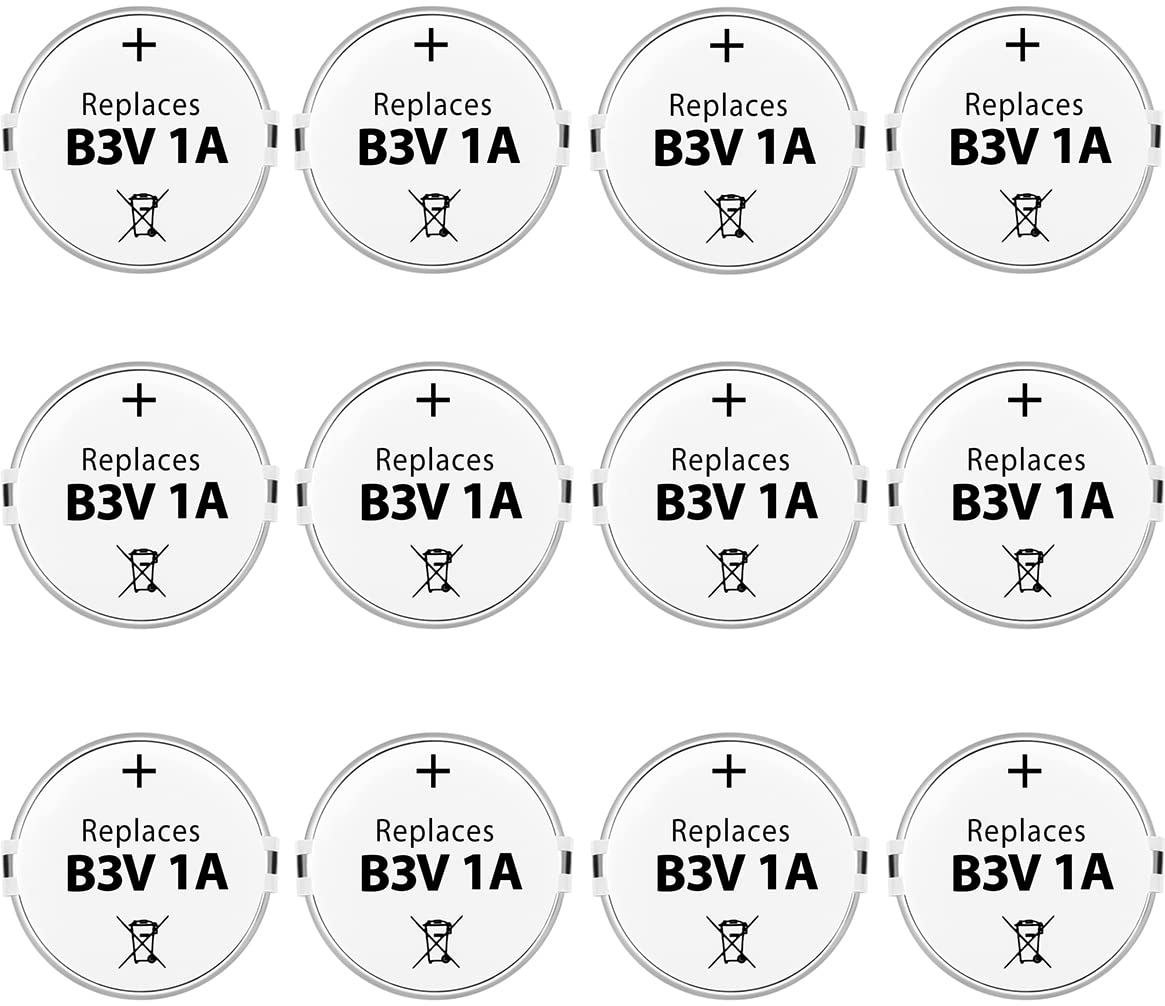 Enerpe B3V Replacement Battery High Capacity Compatible with High Tech Electronic Collars of MS-4 and MS-5 Pack of 12