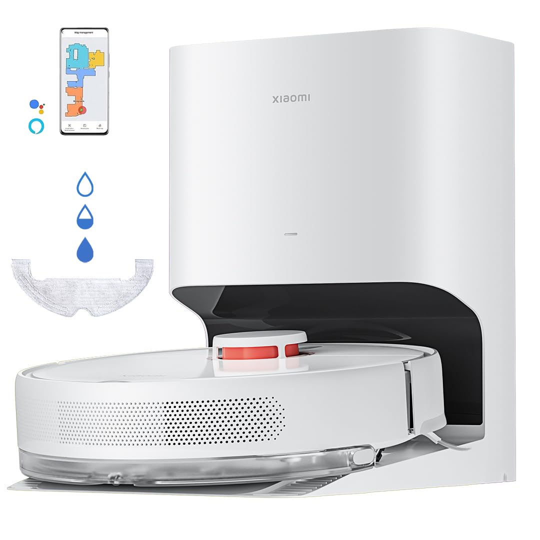 Xiaomi Robot Vacuum X10, Quick Dust Collection With Dual Auto Emptying Vents And Ducts, Advanced Lds Laser Navigation, 4000Pa Powerful Cleaning, 5200Mah Battery, Up To 180 Minutes Of Cleaning, White