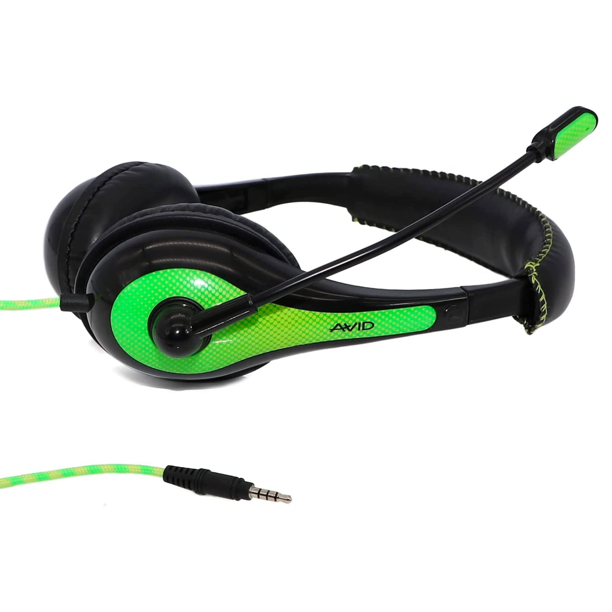 Avid Products Ae-36 Headset In Green With Adjustable Boom Microphone For School, Classroom, Education, Testing And Assessment (5