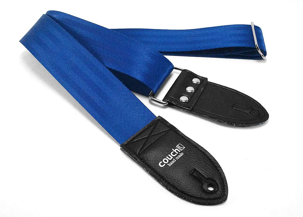 The Original Recycled Seatbelt Guitar Strap Made In Usa By Couch Guitar Straps (Royal Blue)