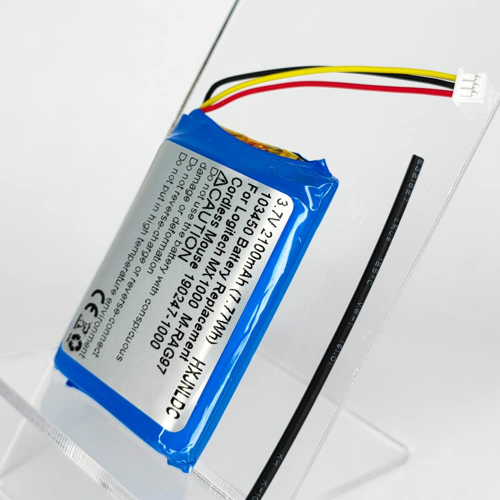 Hxjnldc Dc 3.7V 2100Mah Rechargeable Lithium Battery Replacement For Logitech Mx1000 Mx 1000 M Rag97 Wireless Bluetooth Mouse 19
