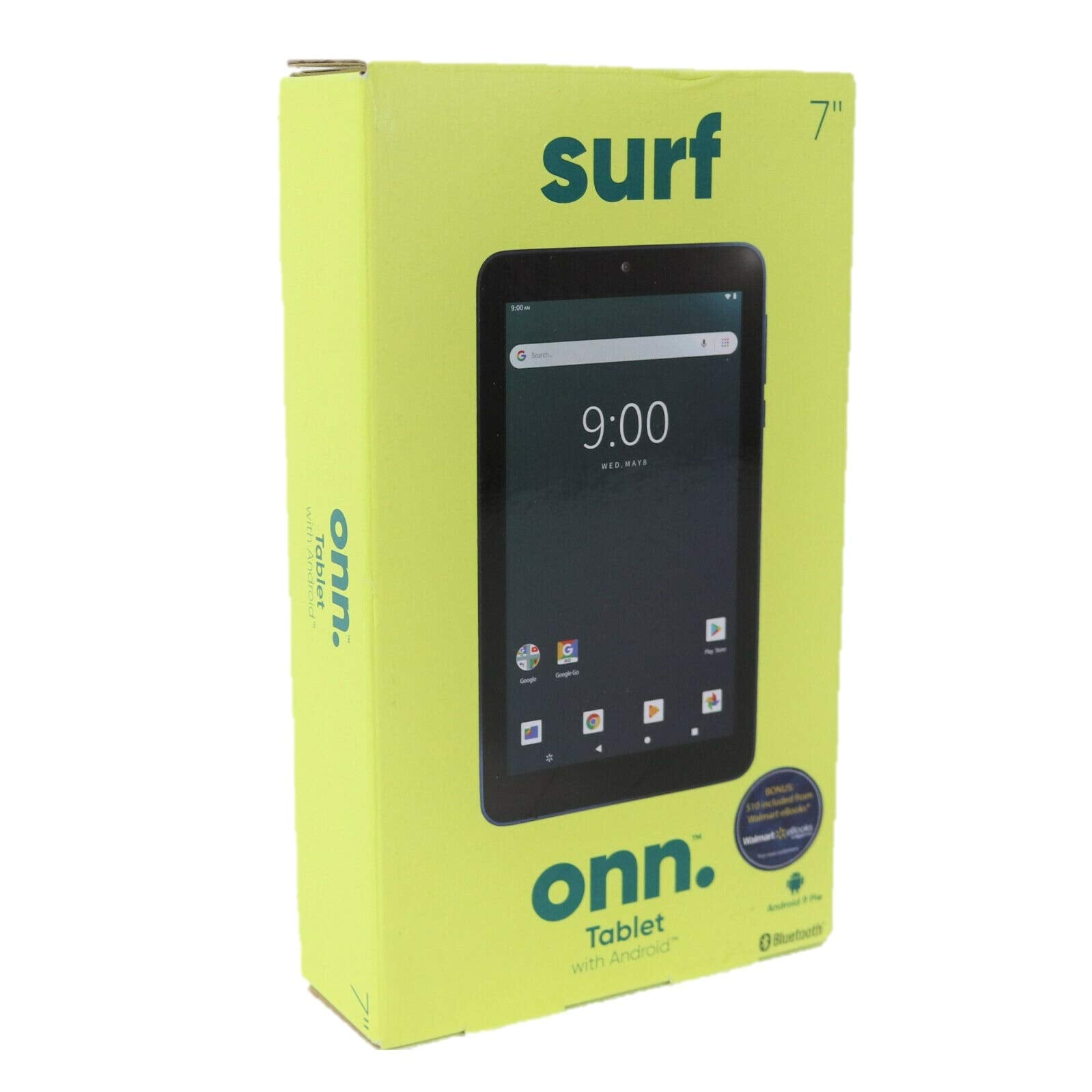 ONN. Surf 7 Android Tablet 9.0 Pie 16GB 1.3GHz Quad-Core 2 Camera Bluetooth