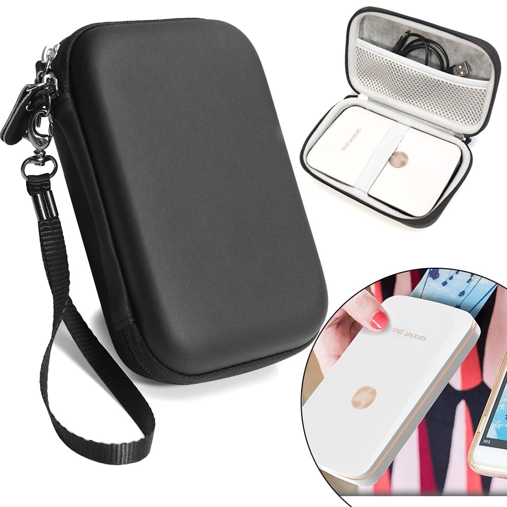 WGear Protective Case for HP Sprocket Select, Sprocket Plus Instant Photo Printer, Kodak Mini 2 / Mini Shot Portable Mobile Printer Camera Protective Pouch Box, Black