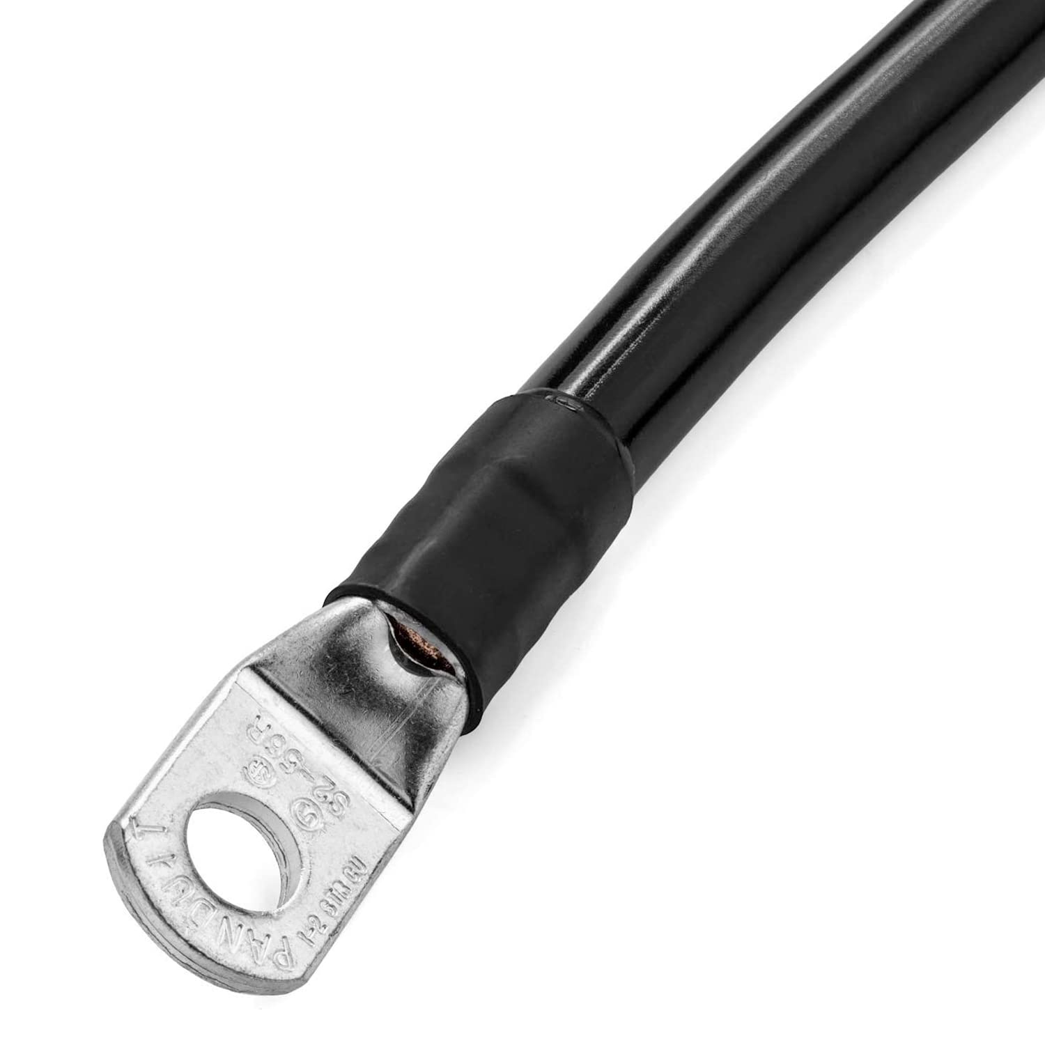 Spartan Power Black 6 Foot 4/0 Awg Battery Cable, Negative Only 5/16'' M8