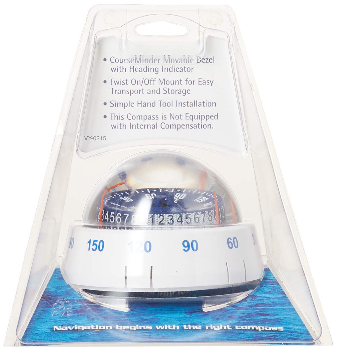 Ritchie Navigation Xp 98W X Port Tactician Surface Mount Compass, White With Blue Dial