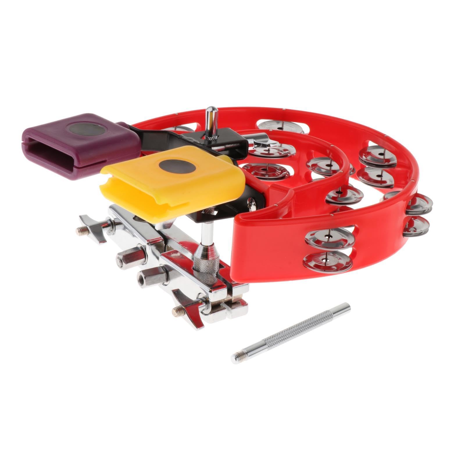 Clamp Held Tambourine Bell Plastic Metal Tambourines Drum Multiclamps A