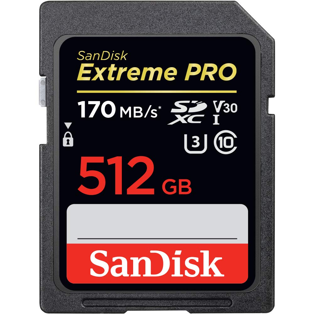 Sandisk 512Gb Extreme Pro Sdxc Uhs I Card   C10, U3, V30, 4K Uhd, Sd Card   Sdsdxxy 512G Gn4In