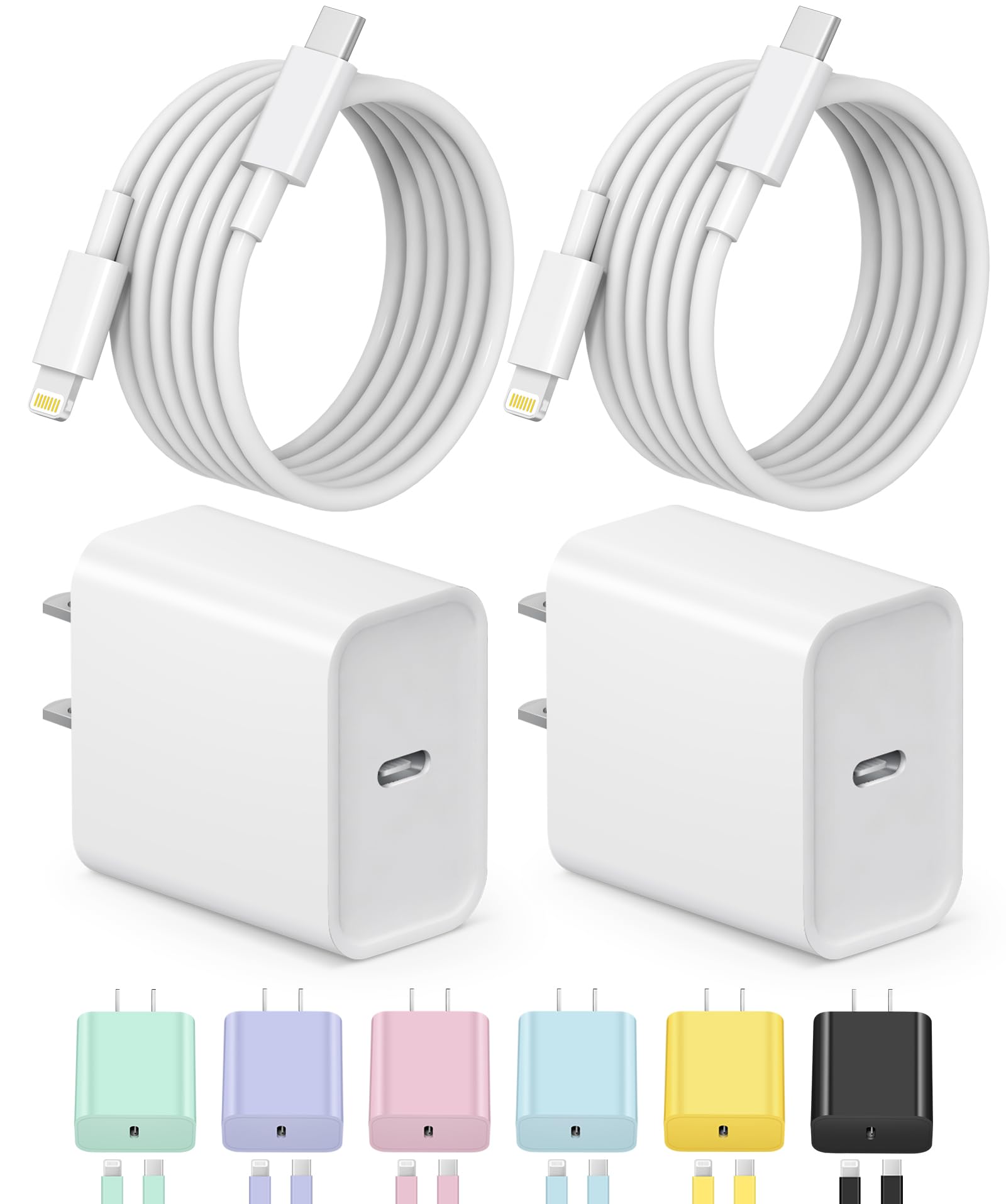 iPhone Charger Fast Charging USB C Charger Block Type C Charging iPad Chargers with 6FT C Chargers Cord Compatible with iPhone14