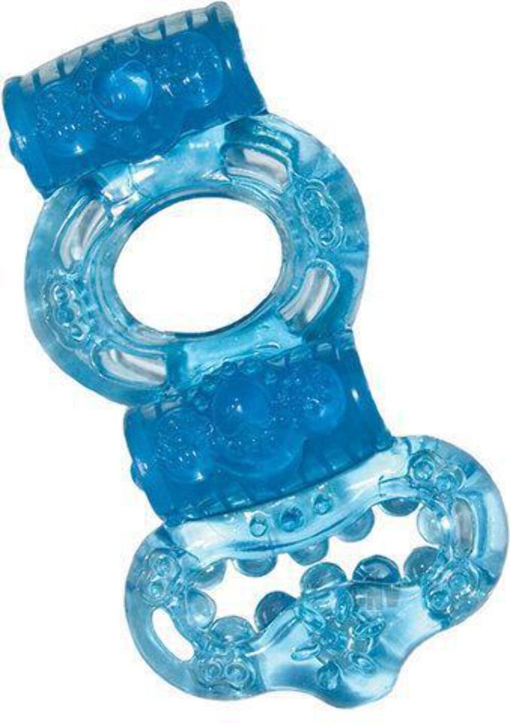 Macho Double Power Cock and Ball Ring, Blue